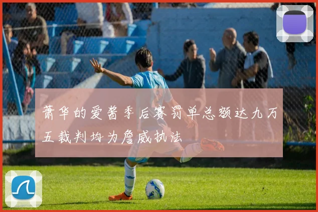 萧华的爱酱季后赛罚单总额达九万五裁判均为詹威执法